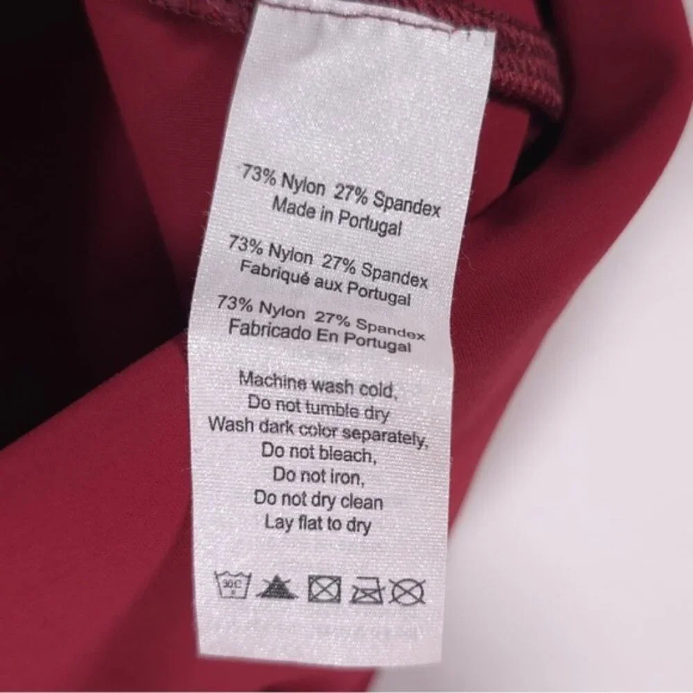 Alo Yoga PORTUGAL🇵🇹MADE High-waisted‎ Ripped Warrior Leggings Burgundy SMALL
